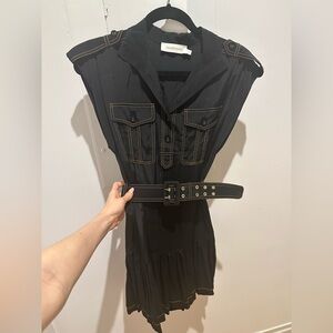 Zimmerman - Size 0 - Black Dress w/ Gold Embroidery